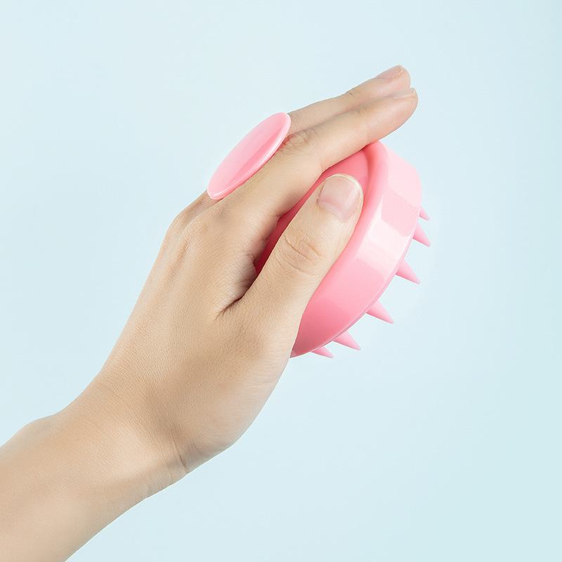 Aparat Profesional pentru Masaj Capilar, Rezistent la Apa, cu Noduri Flexibile de Silicon, Pentru Relaxare Profunda si Stimulare Scalp si Par, Silicon, Albastru