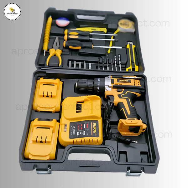 Trusa masina de gaurit cu percutie, 110 accesorii, 24 V, 5 Ah