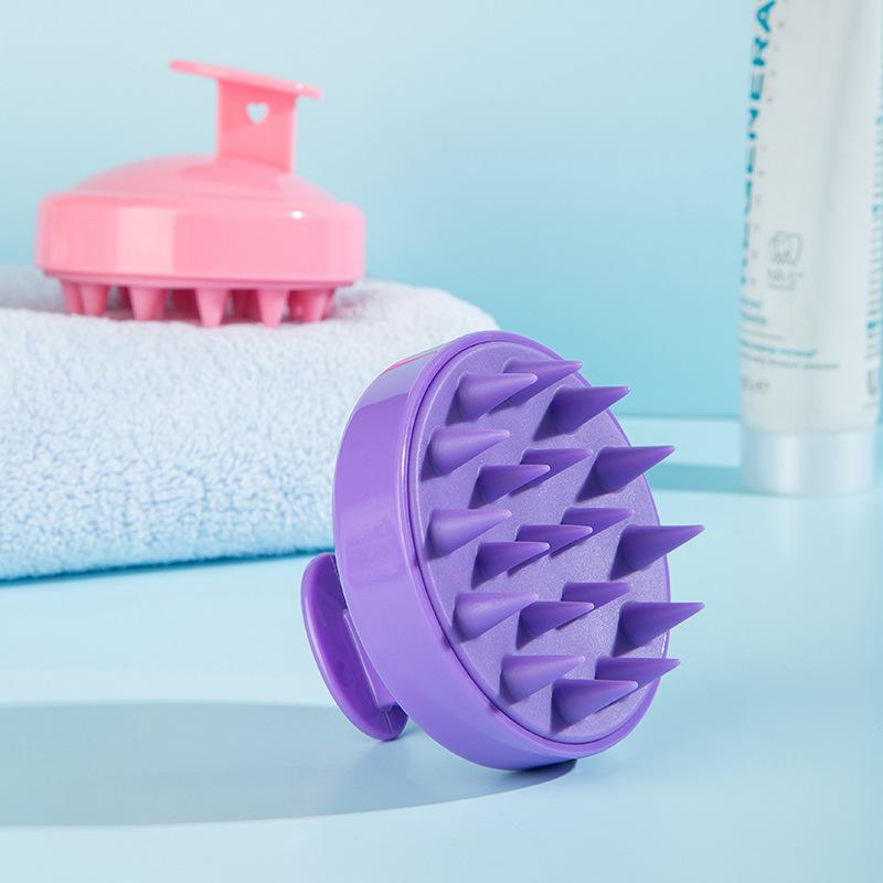 Aparat Profesional pentru Masaj Capilar, Rezistent la Apa, cu Noduri Flexibile de Silicon, Pentru Relaxare Profunda si Stimulare Scalp si Par, Silicon, Albastru
