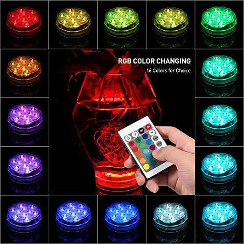 Set 4 lampi Led RGB, cu telecomanda, rezistente la apa