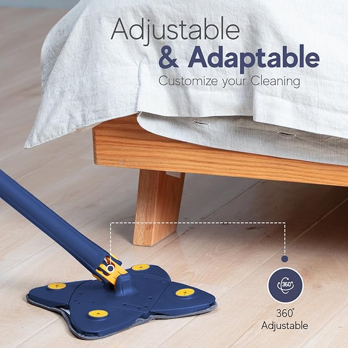 Mop cu cap triunghiular, reglabil, rotire 360 grade cu 3 lavete incluse