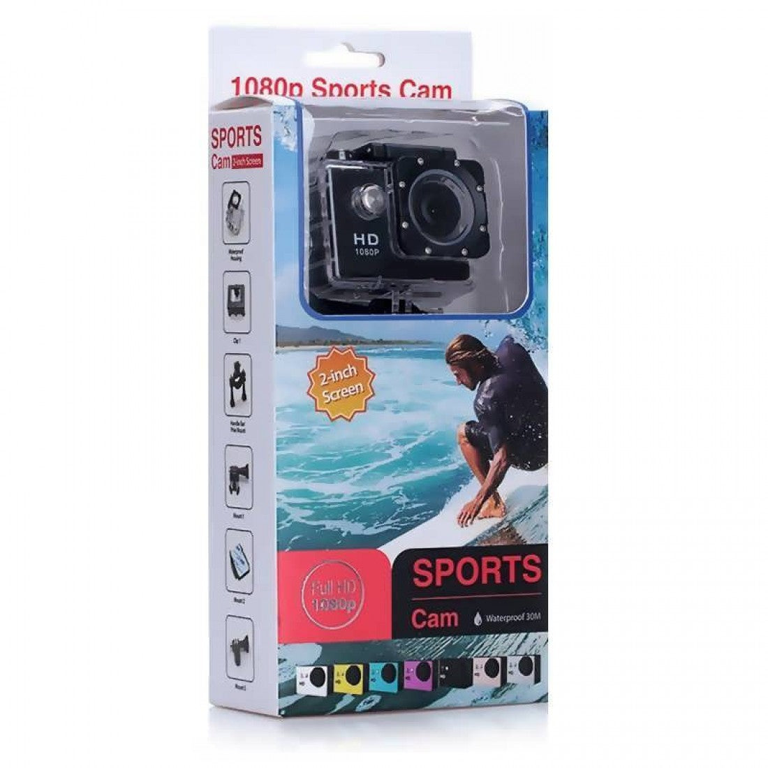 Camera Video Sport cu Accesorii de Prindere pentru Bicicleta si Casca