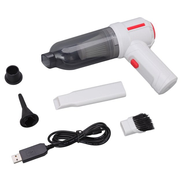 Aspirator mic de mana, 120W putere, portabil, fara fir pentru masina sau casa