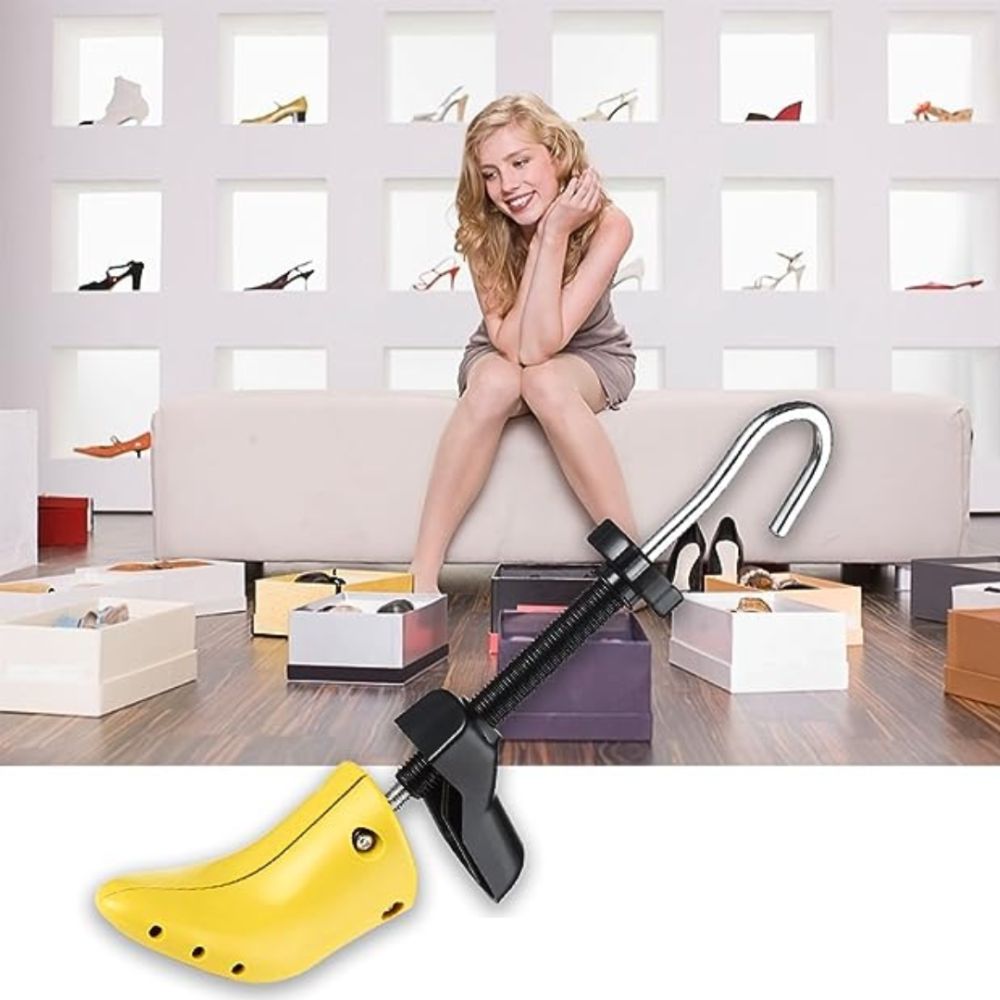 Set 2 x Dispozitiv pentru largit si alungit pantofii, din plastic dur, galben