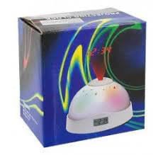 Ceas desteptator cu proiectie pe tavan, lumini colorate, LED, fara baterii