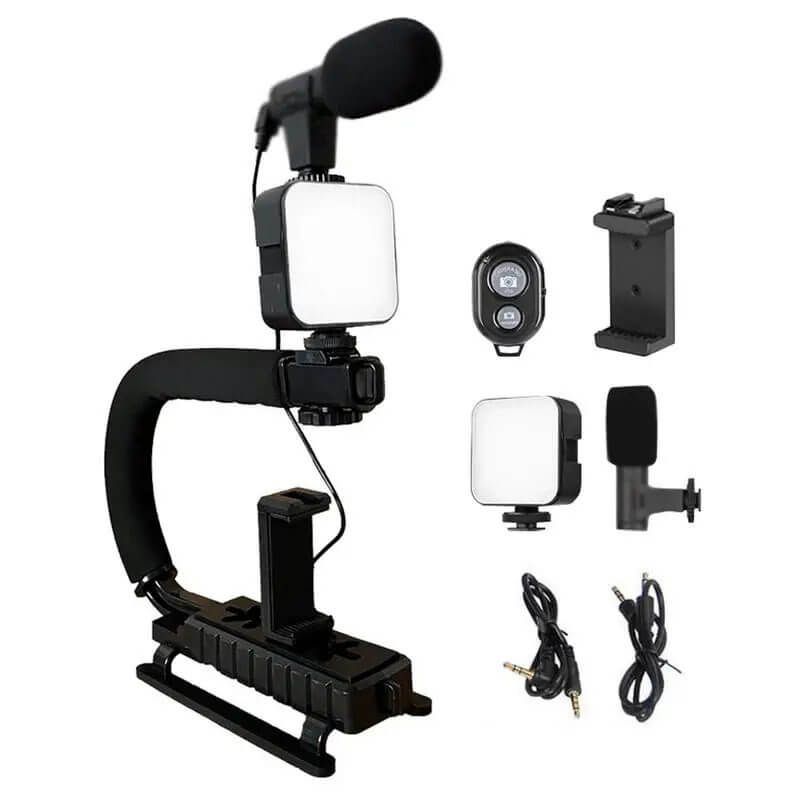 Suport Telefon si Camera, de Facut video, vlogging cu Microfon
