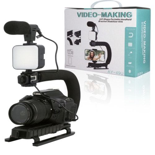 Suport Telefon si Camera, de Facut video, vlogging cu Microfon