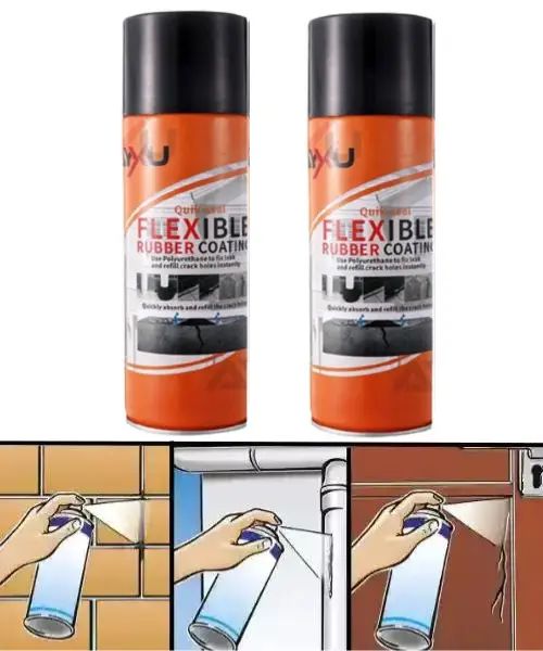 Spray pentru oprirea instantanee a scurgerilor Ayxu Quick impermeabilizare, cauciuc lichid, Negru