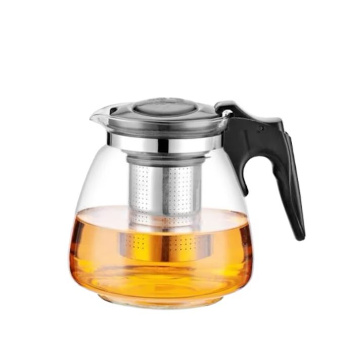 Ceainic din sticla termorezistenta, filtru, infuzor, 1100 ml