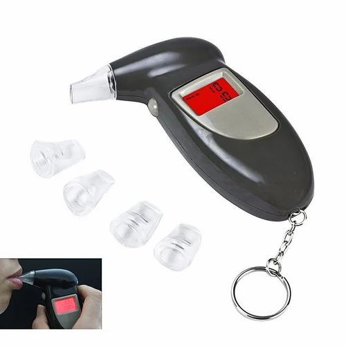 Tester de alcool pentru respiratie, Sunmostar, PVC, Portabil, Ecran LCD, Negru