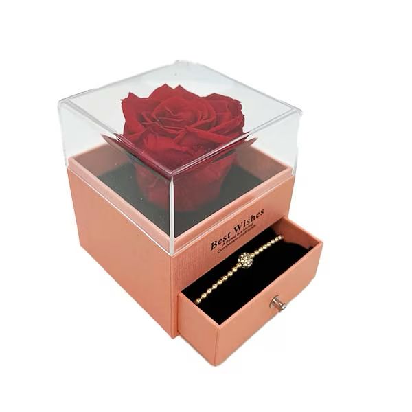 Set cadou Trandafir criogenat si Bijuterie