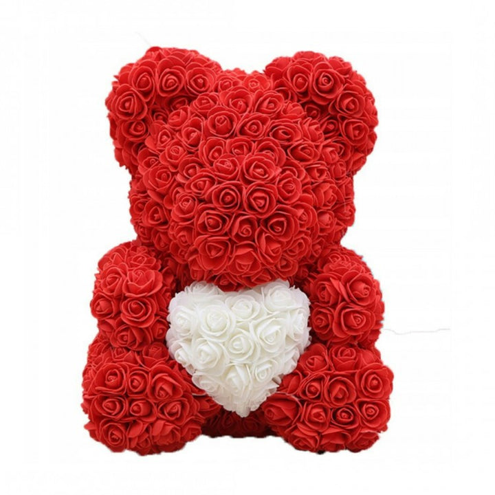 Ursulet din Trandafiri Rose Bear Decorat Manual, cadou de ziua de indragostiti pentru iubita